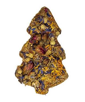 Bezobilný bylink.Vánoční strom. Měsíček,Chrpa,Růže