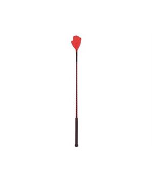 Bič jezdecký skokový s plácačkou ve tvaru ruky 65 cm