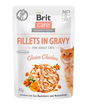Levně Brit Care Cat Fillets in Gravy Choice Chicken 85 g