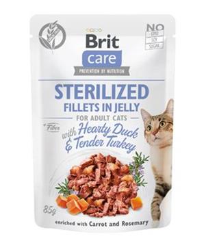 Levně Brit Care Cat Fillets in Jelly Steril Duck&Turkey 85 g