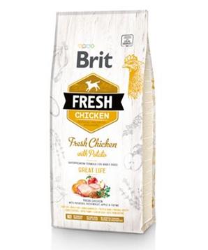 Levně Brit Fresh Chicken with Potato Adult Great Life 12 kg