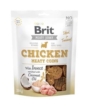 Levně Brit Jerky Chicken with Insect Meaty Coins 200 g