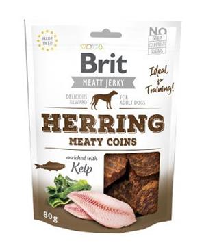Levně Brit Jerky Herring Meaty Coins 80 g