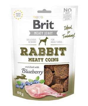 Levně Brit Jerky Rabbit Meaty Coins 80 g