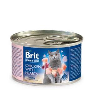 Levně Brit Premium Cat by Nature konz Chicken&Hearts 200g