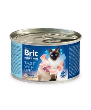 Levně Brit Premium Cat by Nature konz Trout&Liver 200g