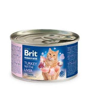 Brit Premium Cat by Nature konz Turkey&Liver 200g