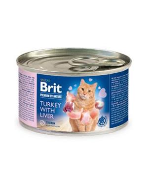 Levně Brit Premium Cat by Nature konz Turkey&Liver 200g