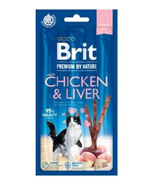 Levně Brit Premium Cat by Nature Sticks Chicken&Liver(3pcs)