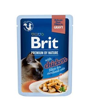 Levně Brit Premium Cat D Fillets Gravy Chick Sterilised 85 g
