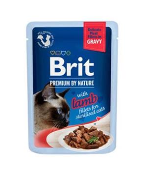 Levně Brit Premium Cat D Fillets Gravy Lamb Sterilised 85 g