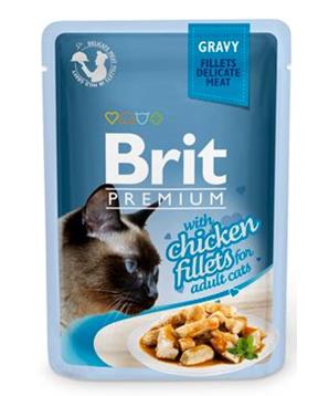 Levně Brit Premium Cat D Fillets in Gravy With Chicken 85 g - 1 ks