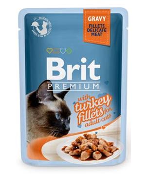 Levně Brit Premium Cat D Fillets in Gravy With Turkey 85 g - 1 ks