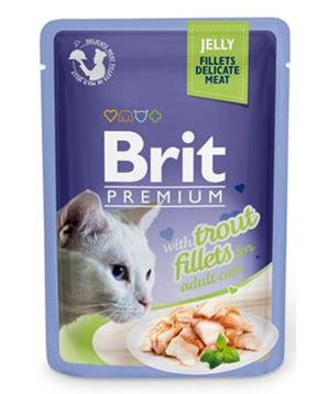 Levně Brit Premium Cat D Fillets in Jelly with Trout 85 g - 1 ks