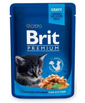 Levně Brit Premium Cat kapsa Chicken Chunks for Kitten 100 g - 1Ks