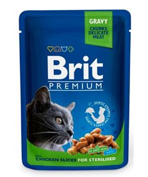 Levně Brit Premium Cat kapsa Chicken Slices for Steril 100 g - 1Ks