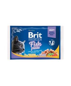 Levně Brit Premium Cat kapsa Fish Plate 400 g (4x100 g)
