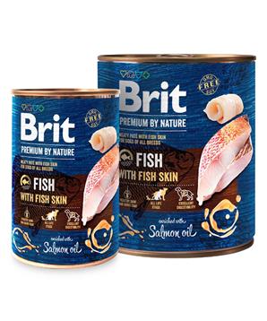 Levně Brit Premium Dog by Nature konz Fish & Fish Skin 400 g