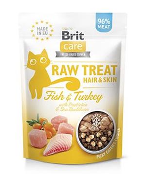 Levně Brit Raw Treat Cat Hair&Skin, Fish&Turkey 40 g