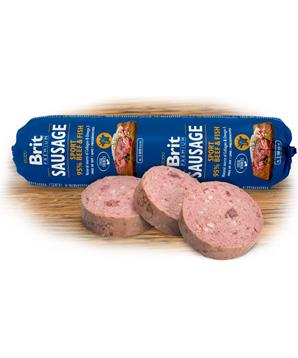 Levně Brit Sausage Beef & Fish-Sport formula New 800 g