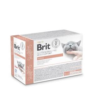 Levně Brit VD Cat Pouch fillets in Gravy Renal 12x85g