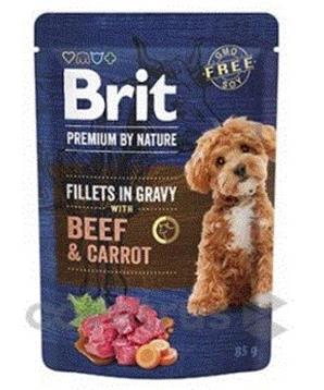 Levně Brit Premium Dog Fillets Gravy Beef&Carrot 85g