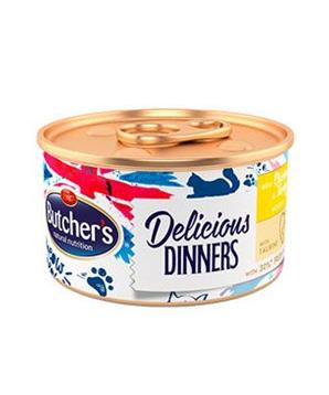 Levně Butcher’s Cat Class.Delic.Dinners kuře+krůta konz 85g