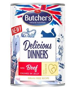 Levně Butcher’s Cat Delicious hovězí v želé konz. 400g