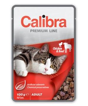 Levně Calibra Cat kapsa Premium Adult Chicken & Beef 100g