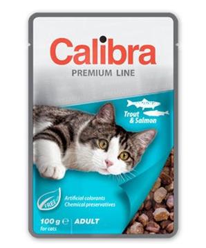 Levně Calibra Cat kapsa Premium Adult Trout & Salmon 100g