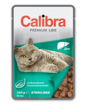 Levně Calibra Cat kapsa Premium Sterilised Liver 100g