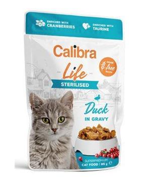 Levně Calibra Cat Life kaps. Sterilised Duck in gravy 85 g