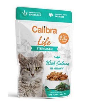 Levně Calibra Cat Life kaps. Sterilised Salmon in gravy 85 g