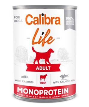 Levně Calibra Dog Life konz.Adult Beef with carrots 400 g