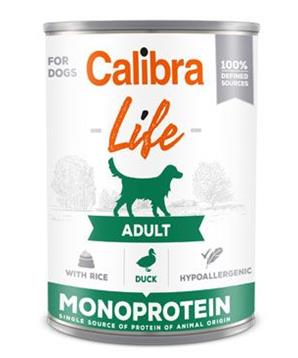 Levně Calibra Dog Life konz.Adult Duck with rice 400 g