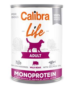 Levně Calibra Dog Life konz.Adult Wild boar with cran. 400 g