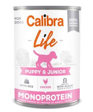 Levně Calibra Dog Life konz.Puppy&Junior Chicken&rice 400 g