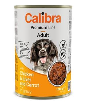 Levně Calibra Dog Premium konz. with Chicken&Liver 1240 g