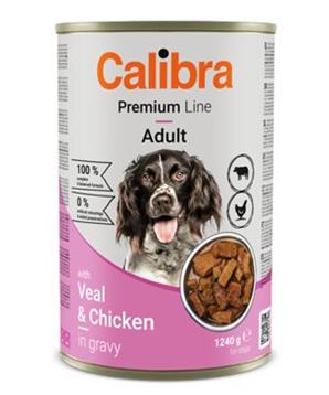 Levně Calibra Dog Premium konz. with Veal&Chicken 1240 g