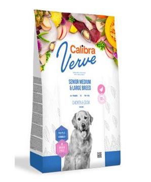 Levně Calibra Dog Verve GF Senior M&L Chicken&Duck 12 kg
