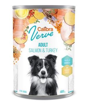 Levně Calibra Dog Verve konz.GF Adult Salmon&Turkey 400g