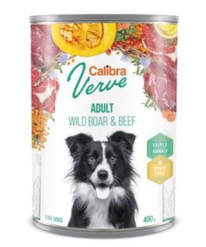 Levně Calibra Dog Verve konz.GF Adult Wild Boar&Beef 400g
