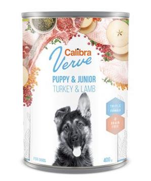 Levně Calibra Dog Verve konz.GF Junior Turkey&Lamb 400g