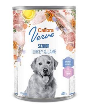 Levně Calibra Dog Verve konz.GF Senior Turkey&Lamb 400g