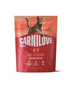 Levně Carnilove Cat Active Dry Beef&Venis.Steril.Ad.AB 2kg