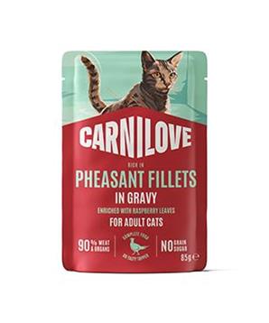 Levně Carnilove Cat Pouch Gravy Pheasant+Rasp.Leaves 85g