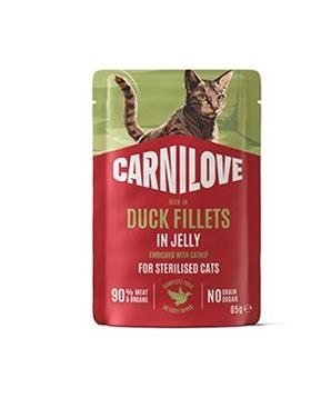 Levně Carnilove Cat Pouch Jelly Duck+Catnip Steril. 85g