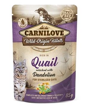 Carnilove Cat Pouch Quail & Dandelion sterilized