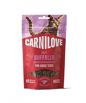 Levně Carnilove Cat SOFT Snack Buffallo+Blueberries 50g