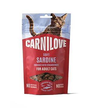 Levně Carnilove Cat SOFT Snack Sardine+Strawberry 50g